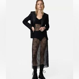 NWT Rare! Zadig & Voltaire Ryzig Lace Sheer Dress